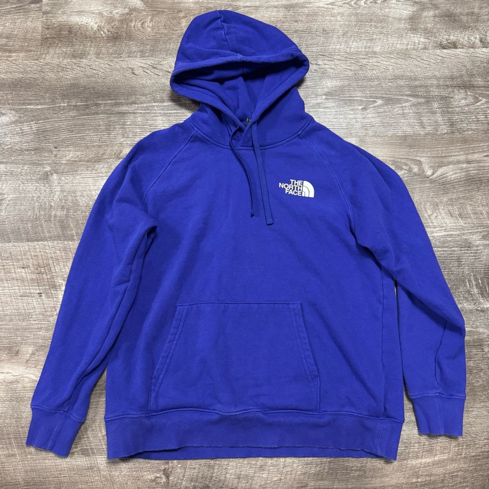 The North Face Purple “Never Stop Exploring” Hoodie Size Medium